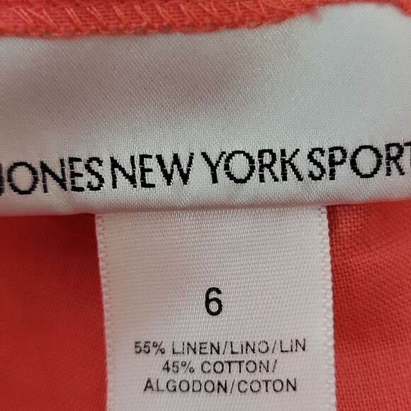 Jones New York Sport. Linen Blend. Cropped Drawstring Pant. Size 6. Like New - Picture 5 of 8